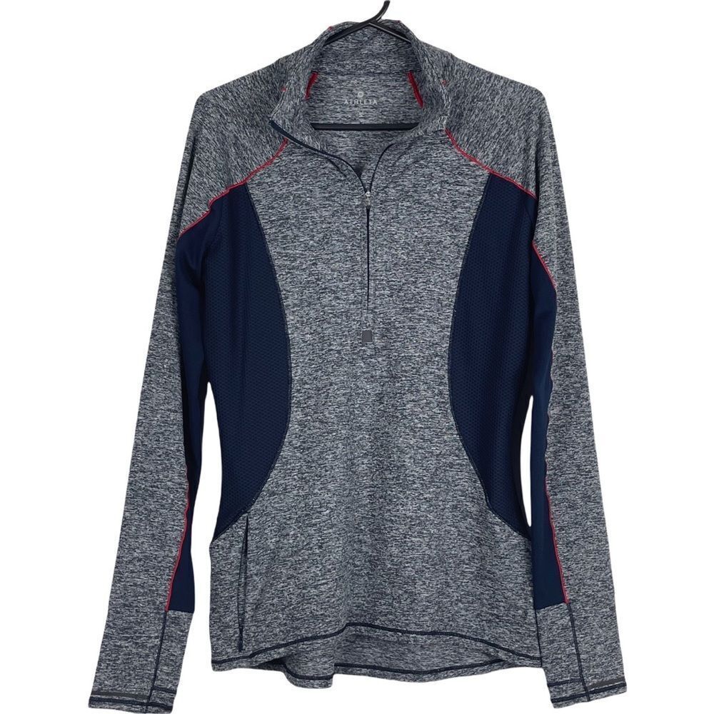 Women's Exc-Cond Athleta 1/2 Zip Stretch Long‎ Sleeve Pullover Small
